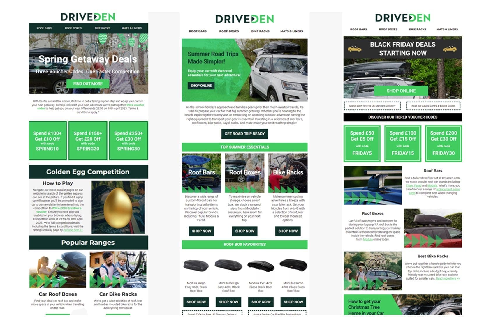 DriveDen Email Newsletter Examples